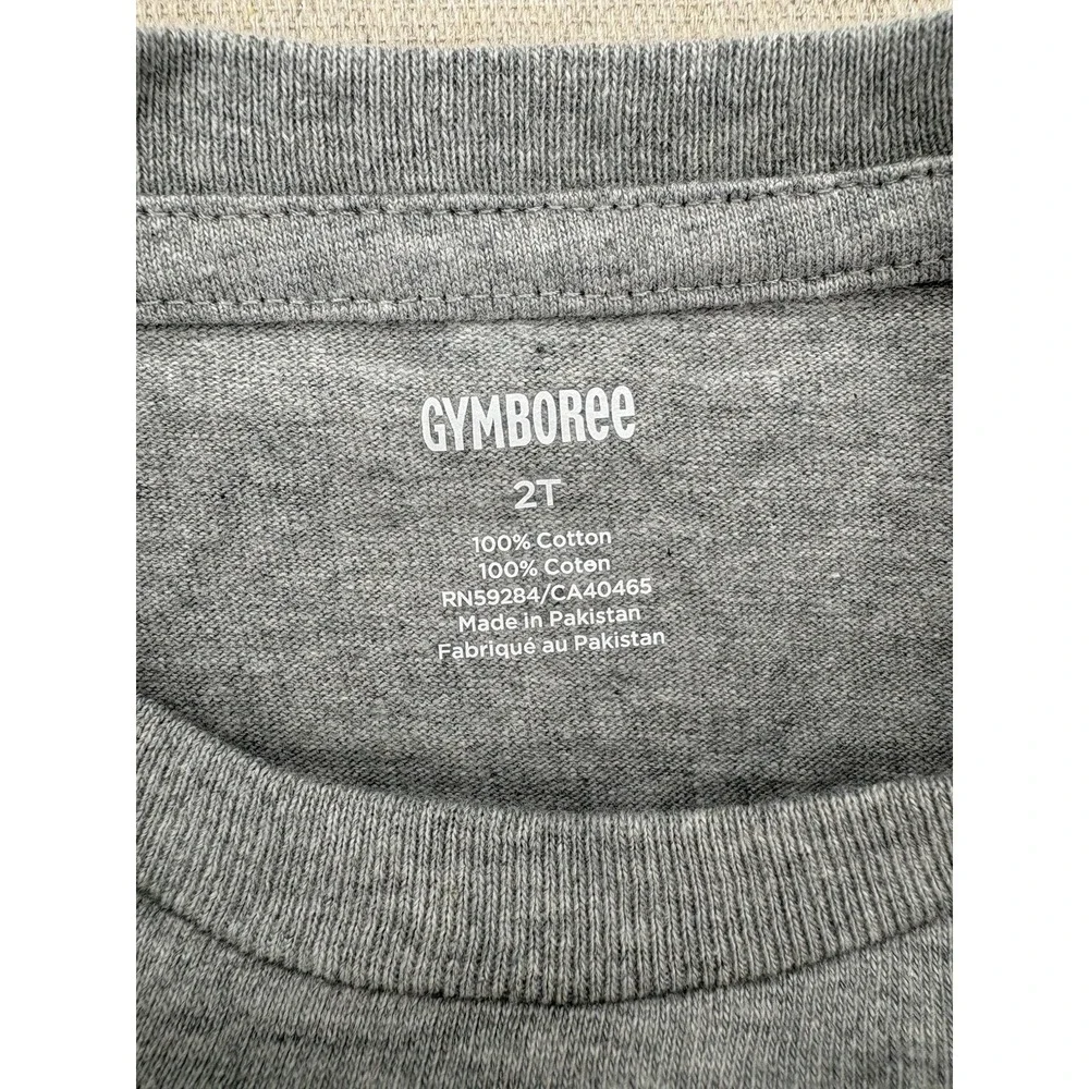 Gymboree Short Sleeve Pocket Grey Top Kids Size 2 T
